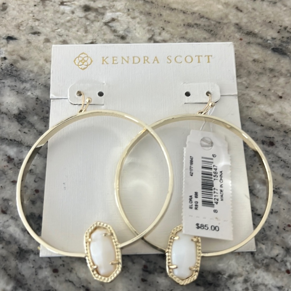 Kendra Scott hoop earrings with pearls
